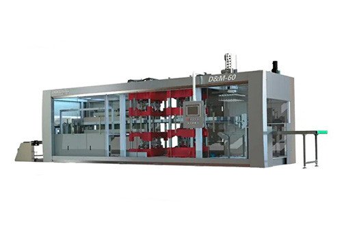 HG-DM60 Three Stations Full Automatic PVC PP Plastic Food Container Vacuum Forming Machinery