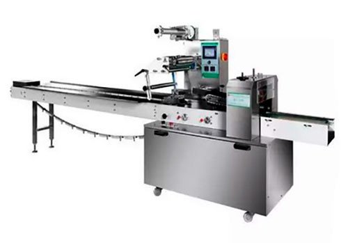 Horizontal Continuous Flow Wrapper Pillow Bag Bars Packing Machine 