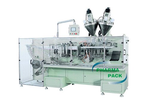 Горизонтальная автоматическая упаковочная машина для двойных пакетов PB-1800D