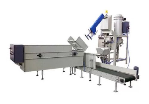 Powder / Pellet Granule Packaging Machine Valve Bag Type High Accuracy HS-FK
