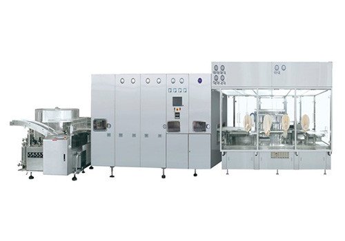 Производственная линия для мытья, стерилизации, наполнения и запечатывания ампул стеклянных бутылок