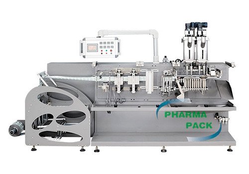 Горизонтальная автоматическая упаковочная машина для двойных пакетов с двойным выпуском PB-1800DL