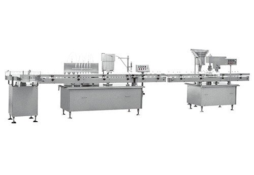 Линия наполнения и укупоривания пластиковых и стеклянных бутылок (50 – 250 мл)
