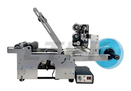 LTPK LT-50SD Semi-Automatic Round Bottle Labeling Machine with Stainless Steel Material with Printer