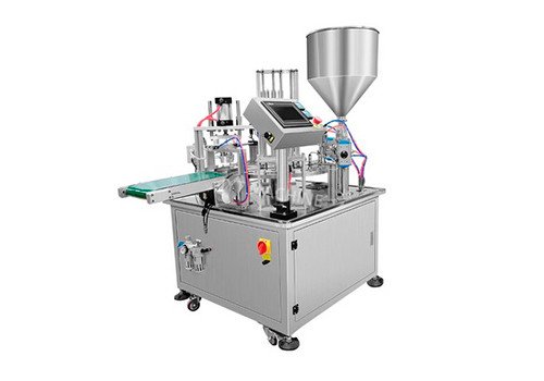Automatic Viscous Liquid Sauce Butter Yogurt Plastic Cup Filling and Sealing Machine