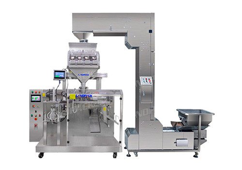 Автоматическая горизонтальная упаковочная машина гранул в дойпаки с линейным весовым дозатором LDSP-160A  