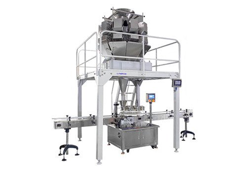 Автоматическая машина LFZP-008A для весового дозирования и фасовки гранул в бутылки/банки  