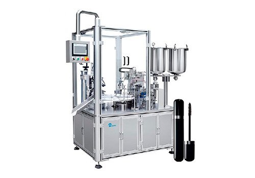 JR-02 M L Полуавтоматическая ротационная машина для розлива туши и блеска для губ