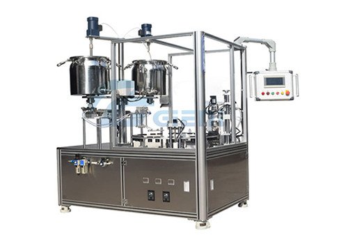 Полуавтоматическая фасовочно-упаковочная машина JRM для упаковки туши для ресниц и блеска для губ