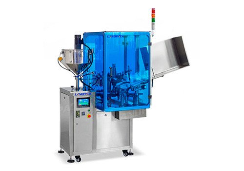 Автоматическая машина LFF-ZWS-008 для фасовки паст в алюминиевые тубы и запайки с пылезащитным кожухом  