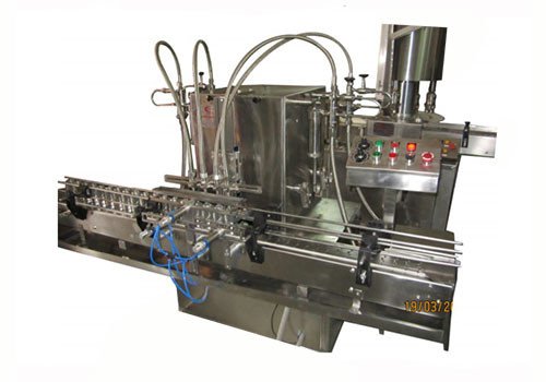 Automatic Four Head Volumetric Liquid Filling Machine  