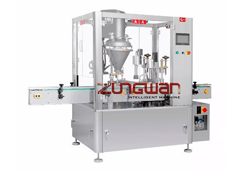 ZHG-50F Powder Filling and Corking Cover Rolling Machine (with Cover)