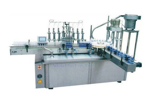 OPG8/2 Automatic 8 Nozzles Plunger Pump Filling, 2 Heads Capping Combination Machine