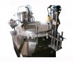 Rotary Semi Auto Free Flow Liquid Filling Plugging & Cap Sealing Machines 