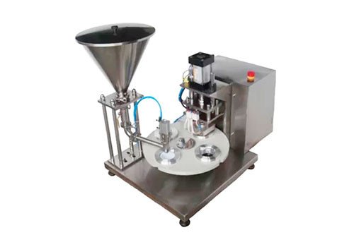 SN-1 Semi Auto Rotary Yogurt Cup Filling Machine 