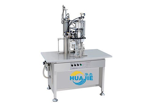 Semi Automatic Filling Sealing Machine for Aerosol Cans Paint Body Spray, Shaving Foam, Pesticide, Cosmetic HJ-QWJ 