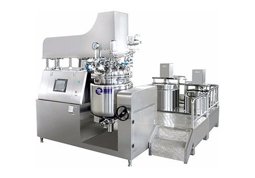Vacuum Homogenizer Cream Mixer with Pre-mixer|Cosmetic Machinery