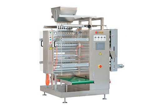 Полностью автоматическая многорядная/однорядная упаковочная машина DC-880G с тыльной запайкой