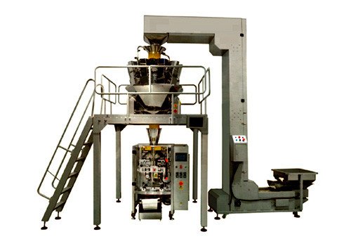 Ten-heads Weigher Granule Chips Packing Machine DXDK420